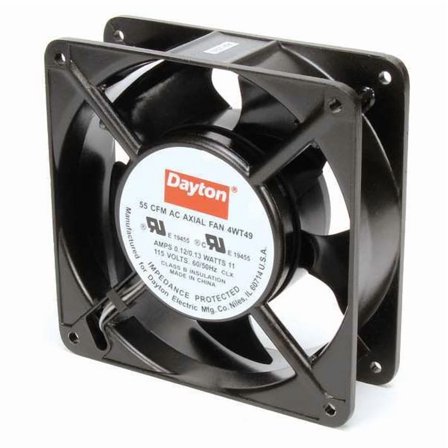 Dayton Axial Fan, Square, 115V AC, 1 Phase, Cast Aluminum, 4 11/16 in W. 4WT49