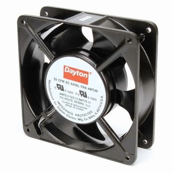 Dayton Axial Fan, Square, 115V AC, 1 Phase, Cast Aluminum, 4 11/16 in W. 4WT49