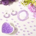 thumbnail image 3 of 800 Pcs Perles en Plastique Transparent Baril Orchidée 9x6mm Trou : 3.8mm, 3 of 7