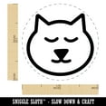 thumbnail image 2 of Cat Face Self-Inking Rubber Stamp Ink Stamper - Sky Blue Ink - Medium 1 Inch, 2 of 7