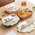 thumbnail image 2 of sruoe Bento Box, Lunch Boxes for Adults, bento box lunch, Portable Leakproof Heated Bento Container, Microwave Safe Heated Lunch Boxes for Storage Home Office Work Study, Plastic, 2 of 6