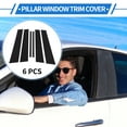 thumbnail image 2 of Unique Bargains 6 Pcs Door Pillar Window Trim for Kia Sportage 2017-2022 Black, 2 of 8