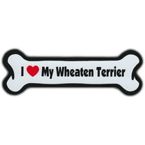 Dog Bone Magnet: I Love My Wheaten Terrier | For Cars, Refrigerators, More
