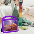 thumbnail image 6 of Portable Heavy Duty Kids Case for Amazon Fire Max 11 13th Generation 2023, EVA Shockproof Armor Military Grade Lens Protection Case with Kids Friendly Handle Foldable Stand Bracket Case, Purple, 6 of 10