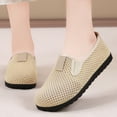 thumbnail image 6 of Domuza Women's Breathable Mesh Slip-On Walking Shoes, Lightweight Non-Slip Soft Sole Comfort Sneakers, Casual Footwear for Daily Walking, Indoor & Outdoor Activities Beige 8（EU-40）, 6 of 7