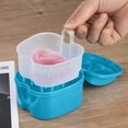thumbnail image 3 of Denture Case, Denture Bath Box Case Dental Orthodontic Retainer, False Teeth Storage Case Box with Strainer, 3 of 7