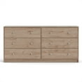 thumbnail image 2 of Pemberly Row Contemporary 6 Drawer Double Dresser in Jackson Hickory, 2 of 13