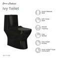 thumbnail image 3 of Ivy One Piece Toilet Dual Vortex Flush in Glossy Black 1.1/1.6 gpf, 3 of 13