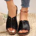 thumbnail image 5 of Ruyang Women's Beach Slope Heel Slippers Hollow Casual Slippers Slope Bottom Shoes Retro Sandals Womens Sandals Comfortable, 5 of 7