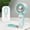 C001- Blue, variant on Rechargeable Portable Fan, Small Portable Fan, Usb Powered Fan, High Airflow, Keychain Lanyard, White Gold, Desktop Outdoor, 1 Pc