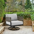 thumbnail image 2 of Afuera Living Modern Aluminum Outdoor Swivel Rocking Chair in Black, 2 of 9