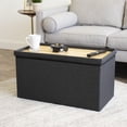 thumbnail image 5 of Humble Crew Maddox Tray Coffee Table Ottoman with Storage, Grey, 5 of 5