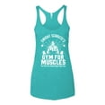 thumbnail image 2 of Dwight Schrute's Gym for Muscles Pop Culture Tri-Blend Racerback Tank Top, Tahiti Blue, X-Large, 2 of 3