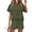 Army Green, variant on Yifymode 2 Piece Short Sets for Women Summer Outfits Crew Neck Short Sleeve Matching Lounge Sets with Pockets,Army Green 2XL