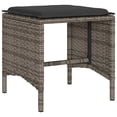 thumbnail image 3 of vidaXL 4 Piece Garden Sofa Set with Cushions Grey Poly Rattan, 3 of 5