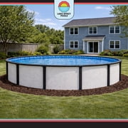 Lake Effect Pools 24' x 52 Fiji Round Resin Protected Steel Walled Above Ground Swimming Pool