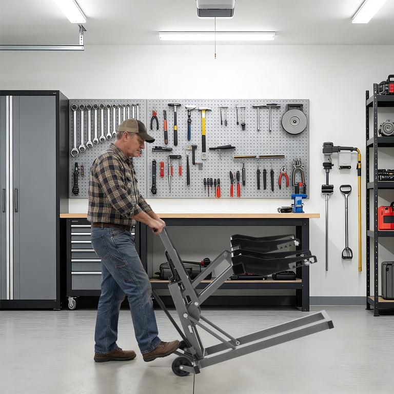 Erommy Hydraulic Lawn Mower Lift Jack with 3 Height Adjustment