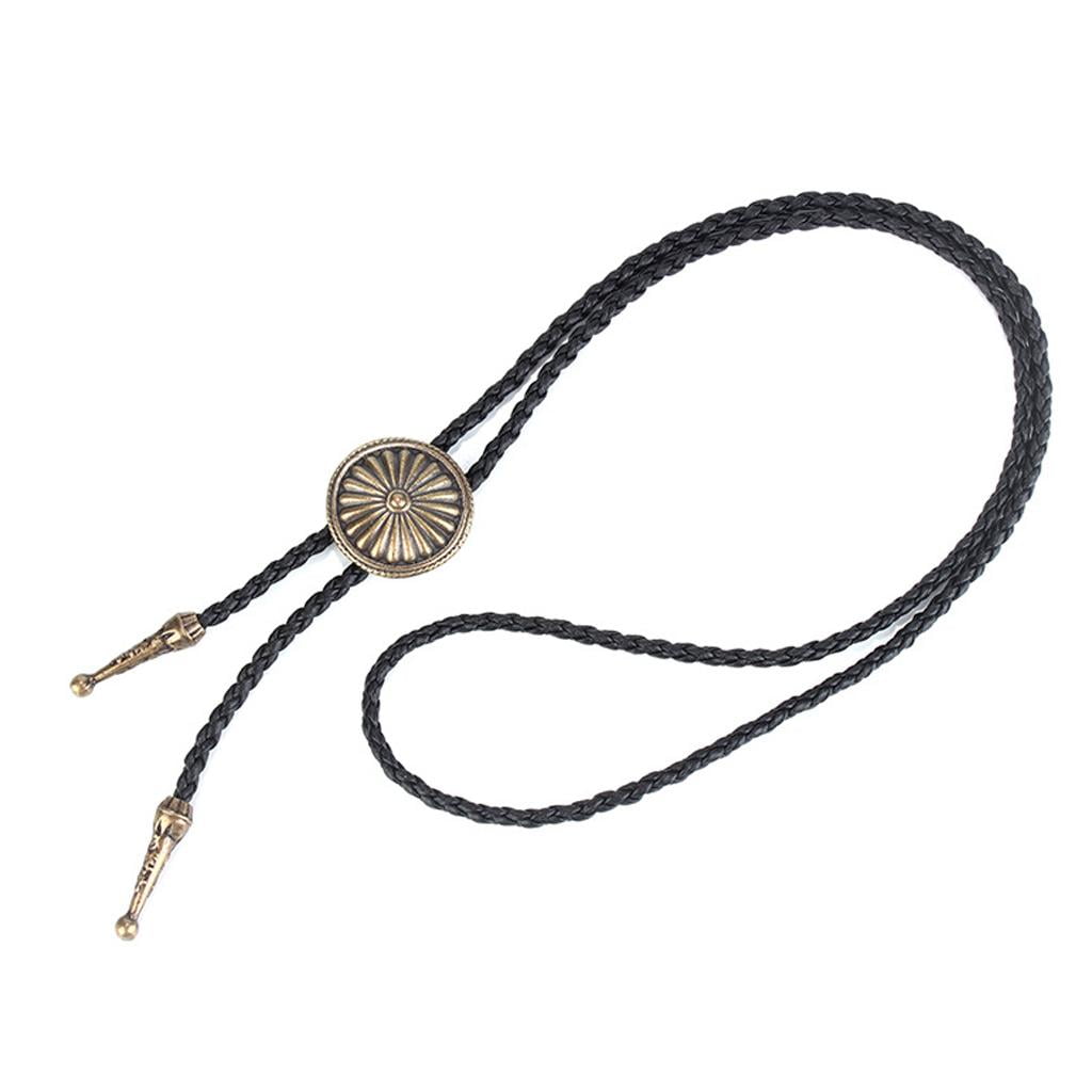 Buy Vintage Cowboy Bolo Tie - Gifts For Him Mens Necklace Accessories Rodeo Tie Indian Leather Cowboy Necktie - Bola Tie Bronco Horse Groomsmen Online In India - Foto 3