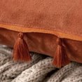 thumbnail image 2 of 1 Uds. Fundas de almohada con borlas, funda de cojín bohemio, suave, decorativa, cuadrada, acogedora, moderna, para el hogar, para sofá, cama, silla, naranja, 40x40cm Jormftte HMJM061-6, 2 of 4