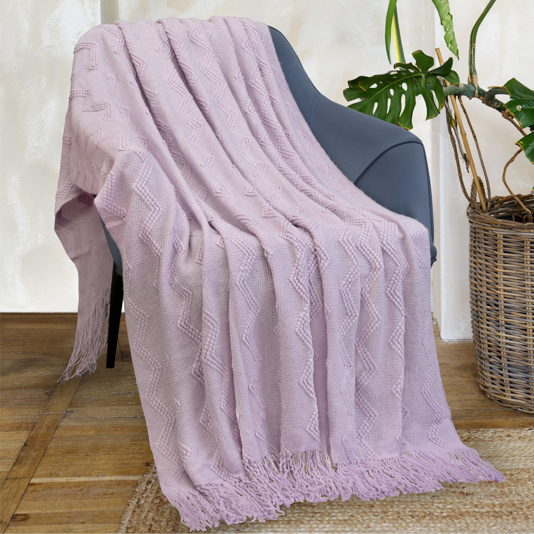 Lila tassel throw hot sale