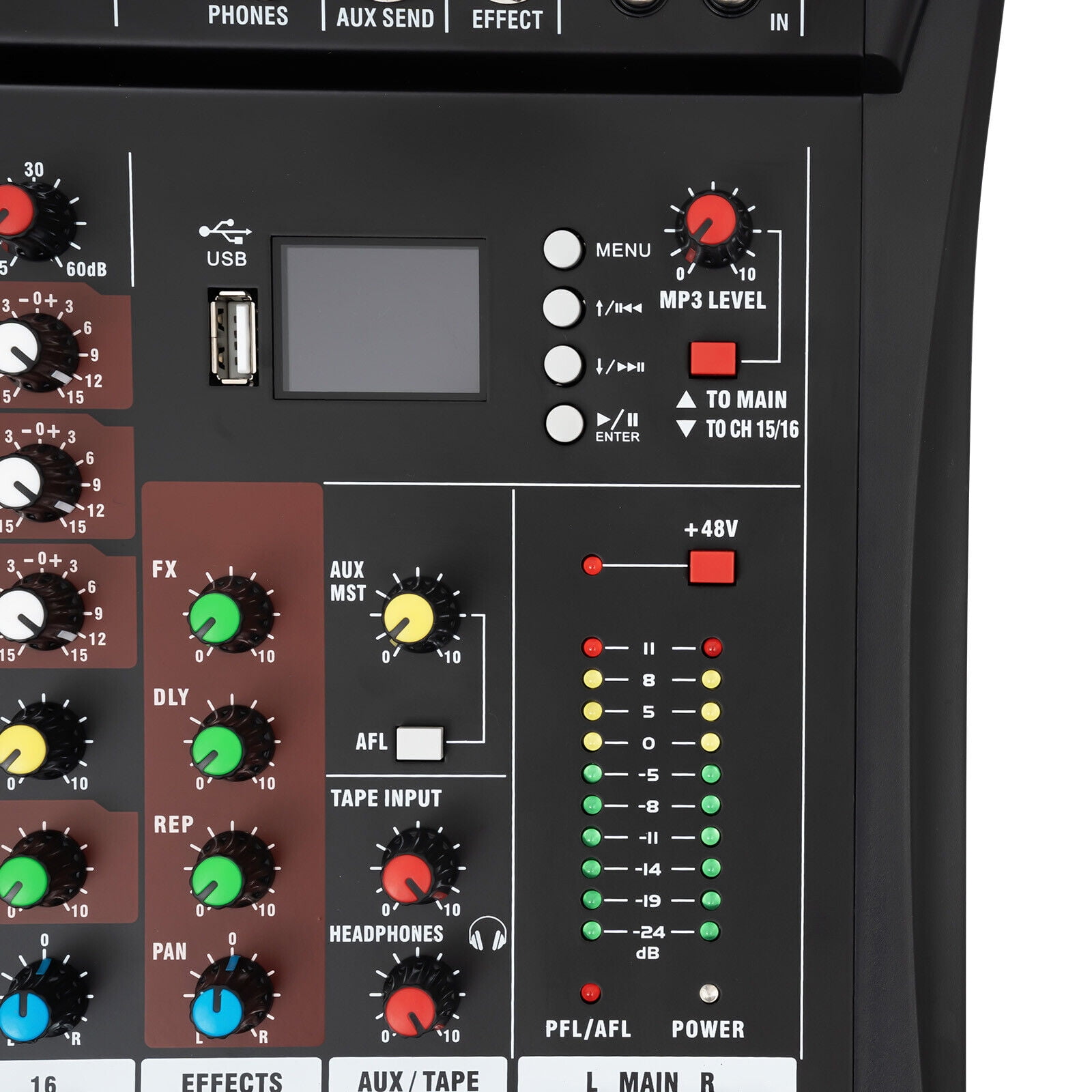 SHZICMY 16 Channel Pro Bluetooth Live Studio Audio Music Live Mixer USB Mixing Console