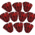 thumbnail image 3 of Anderson's School Spirit Shakers Pompones de animadora Equipo para fanáticos de los deportes Accesorios de fútbol Regreso a casa Paquete de 10 en negro y rojo, 3 of 5