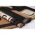 thumbnail image 7 of Allstar 8x10 Modern Area Rug in Black with Dark Brown Geometric Rounded Rectangle design (7' 9" x 10' 1"), 7 of 7