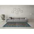 thumbnail image 3 of Ahgly Company Indoor Rectangle Oriental Light Blue Industrial Area Rugs, 7' x 10', 3 of 4