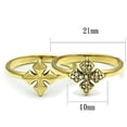 thumbnail image 2 of Luxe Jewelry Designs 2-Piece Gold Ion Plated Women's Ring with Top Grade Crystals - Size 6 (Pack of, 2 of 4
