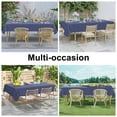 thumbnail image 6 of decorUhome Plaid Plastic Tablecloth for Rectangle Table, Waterproof Vinyl Table Cloth, Wipeable Indoor and Outdoor Table Cover, 52" x 70", Navy, 6 of 7