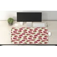 thumbnail image 2 of Fruits Computer Mouse Pad, Strawberries Vivid Growth Plant Vitamin Organic Diet Refreshing Image, Rectangle Non-Slip Rubber Mousepad X-Large, 35" x 15", Eggshell Red Olive Green, by Ambesonne, 2 of 2