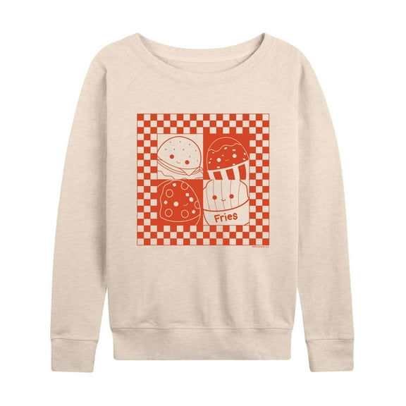 Squishmallows - Fast Food Grid - Women's French Terry Pullover Sweatshirt