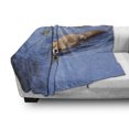 thumbnail image 3 of Fox Soft Flannel Fleece Throw Blanket, Fox Swimming in Blue River Natural Life Mammal Wild Animal Image Print, Cozy Plush for Indoor and Outdoor Use, 50" x 70", Pale Blue Brown Cream, by Ambesonne, 3 of 6