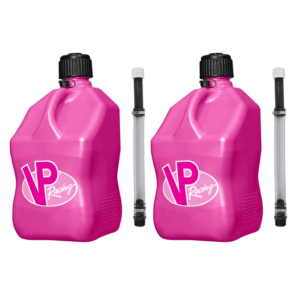 VP Racing Utility Jug 5.5 Gallon   Deluxe Hose - Mix and Match Between 11 Different Colors - Made in the USA (2 Pack, Pink)