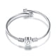 thumbnail image 1 of Pulsera de alambre de acero inoxidable con 26 letras para mujer, regalo para mujer, pulsera con forma de corazón, collar, 1 of 3