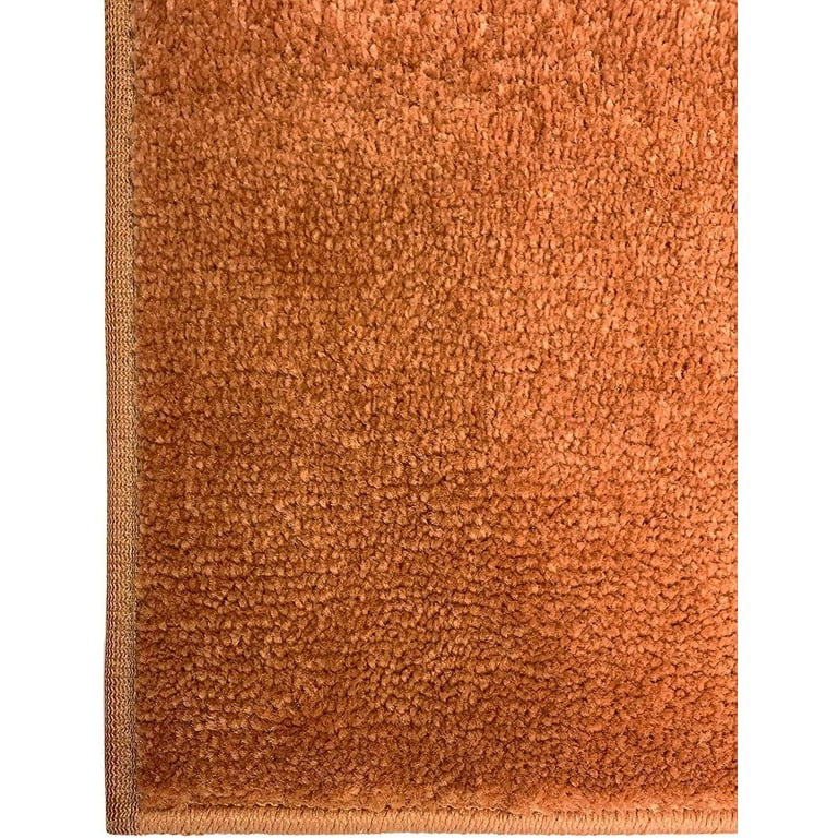 Custom Size Solid Burnt Orange Runner Rug 30 Inch Wide Pick Your