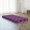 thumbnail image 3 of Floral Foldable Mattress, 80's Look Peonies Pattern, 74.8" x 39.4", Multicolor, by Ambesonne, 3 of 4