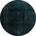 thumbnail image 1 of Ahgly Company Indoor Round Abstract Light Blue Contemporary Area Rugs, 3' Round, 1 of 4