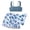 Blue-4, variant on Teen Girl Swimsuit 3 Piece Bathing Suit with Beach Skirt Summer Beach Swimwear Bikinis for Teens 13-14 Years