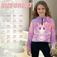 thumbnail image 7 of Xoenoiee Dragon Cloud Print Long Sleeve Hoodies for Girls Kids Fleece Fashion Half Zip Sweatshirts Cute Y2k Fall Clothes for Teens Child, 7-8 Years, 7 of 7