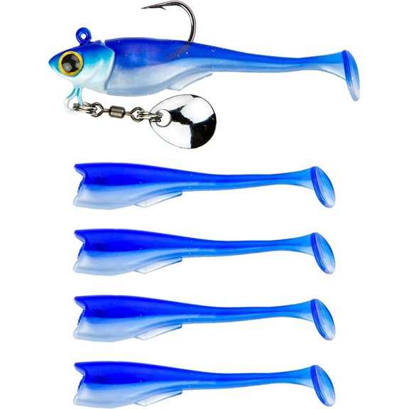 6th Sense Pecos Underspin Jig Kit, 1/8oz., Royal Minnow / Colorado Blade