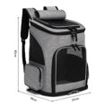thumbnail image 2 of Cat Dog Backpack, Breathable Foldable Cat Dog Carrier Bag for Small Cats and Puppy Dogs, Cat Carrier Backpack with Interior Safety Strap (Blue33*26*40, 2 of 5