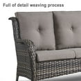 thumbnail image 3 of POCASSY 75" Wide Outdoor Patio Sofa with Cushions and Side Table, 3 of 7