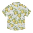 thumbnail image 2 of Dailycode Small Short Sleeve Button Down Shirts Yellow Lemon and Blue Tile Casual Shirt 3-10 Years, 2 of 9