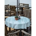 thumbnail image 2 of Outdoor Tablecloths with Umbrella Hole & Zipper, Teal Blue Round Tablecloths 60 Inch, Modern Abstract Art Ombre Striped Waterproof Table Cloth, Patio/Pool/Picnic Table Covers, 2 of 8