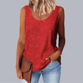 thumbnail image 2 of Sequin Tank Tops for Women Sparkly Sleeveless Glitter Party Tops Scoop Neck Sparkly Clubwear Loose Camisole Shirt Dressy Glitter Tank Tops, 2 of 5