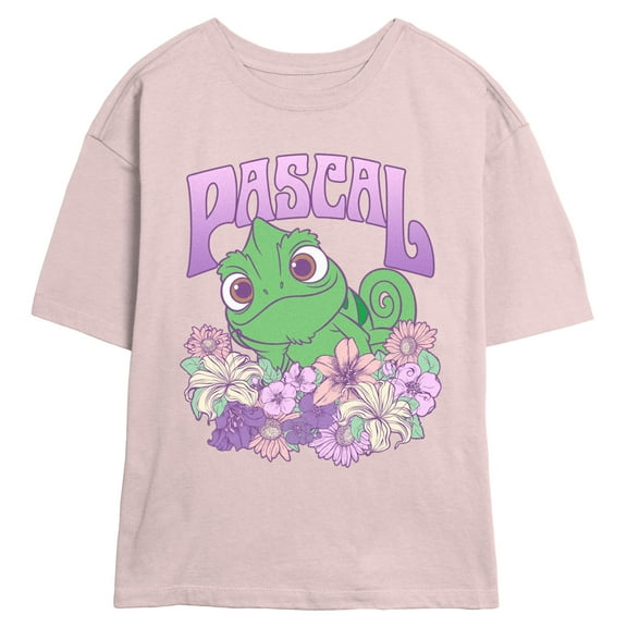Junior's Tangled Pascal Flowers Graphic T-Shirt