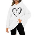 thumbnail image 6 of Kilaqueen Plus Size Hoodies for Women Fashion Heart Graphic Printed Oversized Sweatshirt Soft Long Sleeve Pullover Tops Stretch Loose Fall Winter Outfits, 6 of 6