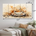 thumbnail image 4 of Designart "Food Coffee Tea Painting I" Food & Beverage Metal Art Print Set, 4 of 5