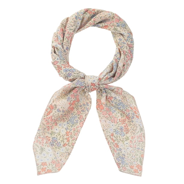 Bufandas de gasa para mujer - 27.6 X27.6 - Pañuelo cuadrado con estampado floral Pañuelo para el cuello Pañuelo para el cuello amarillo rojo claro 70x70cm/27.6x27.6 inches(LxW)